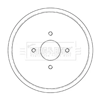 Tambour de frein BORG & BECK BBR7252