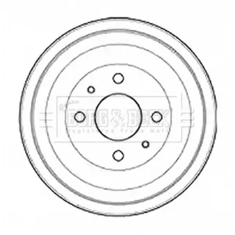 Tambour de frein BORG & BECK BBR7253