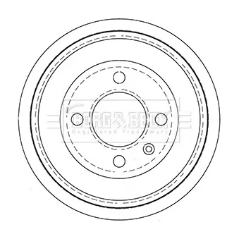 Tambour de frein BORG & BECK BBR7256