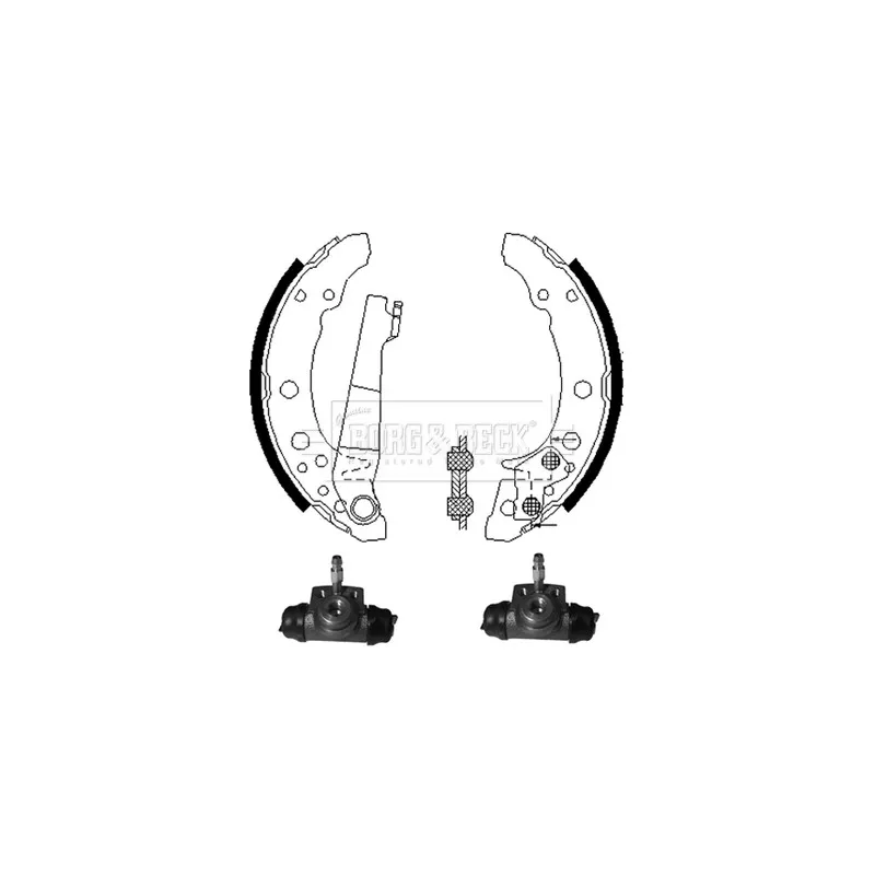 Kit de freins arrière (prémontés) BORG & BECK BBS1002K