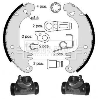 Kit de freins arrière (prémontés) BORG & BECK BBS1020K