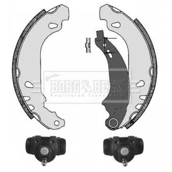 Kit de freins arrière (prémontés) BORG & BECK BBS1023K