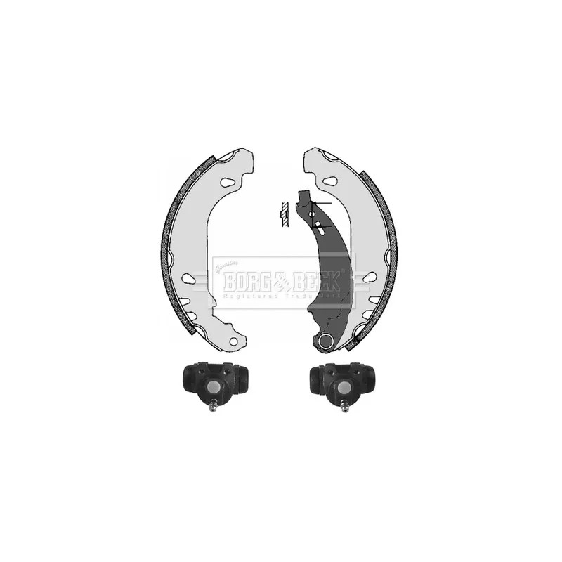 Kit de freins arrière (prémontés) BORG & BECK BBS1023K