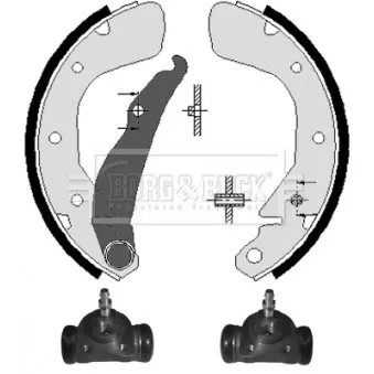 Kit de freins arrière (prémontés) BORG & BECK BBS1025K