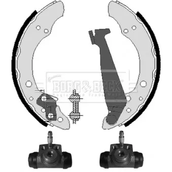 Kit de freins arrière (prémontés) BORG & BECK BBS1026K
