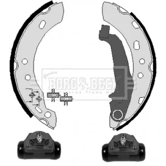 Kit de freins arrière (prémontés) BORG & BECK BBS1030K