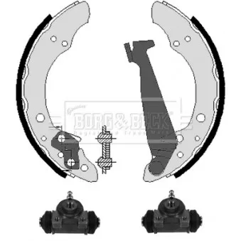Kit de freins arrière (prémontés) BORG & BECK BBS1032K