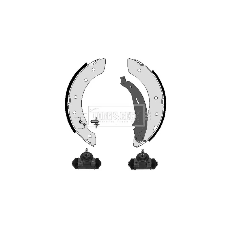 Kit de freins arrière (prémontés) BORG & BECK BBS1039K
