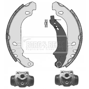 Kit de freins arrière (prémontés) BORG & BECK BBS1043K