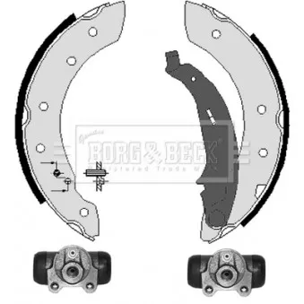Kit de freins arrière (prémontés) BORG & BECK BBS1047K