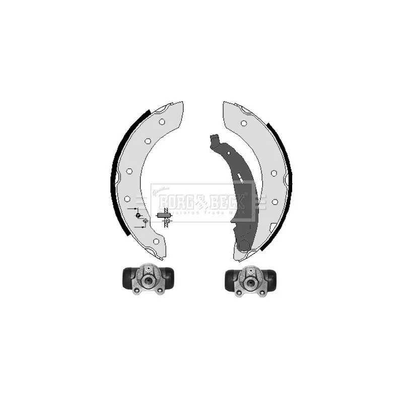 Kit de freins arrière (prémontés) BORG & BECK BBS1047K