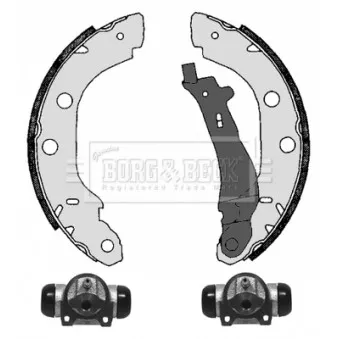 Kit de freins arrière (prémontés) BORG & BECK BBS1053K