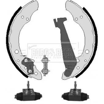 Kit de freins arrière (prémontés) BORG & BECK BBS1060K