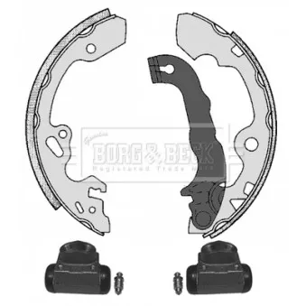 Kit de freins arrière (prémontés) BORG & BECK BBS1066K