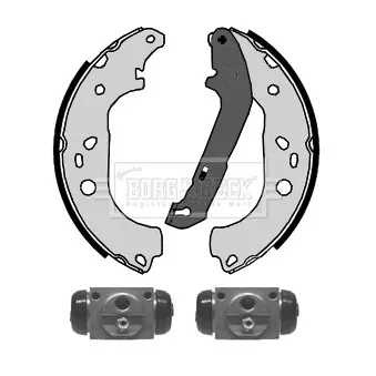 Kit de freins arrière (prémontés) BORG & BECK BBS1070K