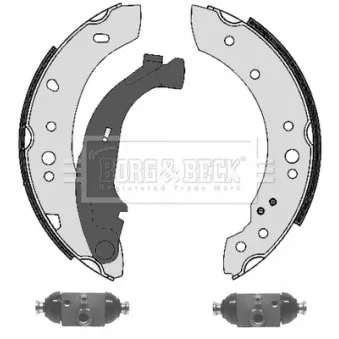 Kit de freins arrière (prémontés) BORG & BECK BBS1071K