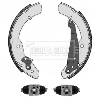 Kit de freins arrière (prémontés) BORG & BECK BBS1072K