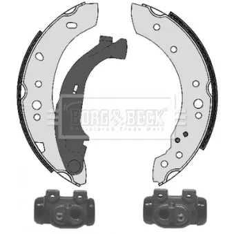 Kit de freins arrière (prémontés) BORG & BECK BBS1074K