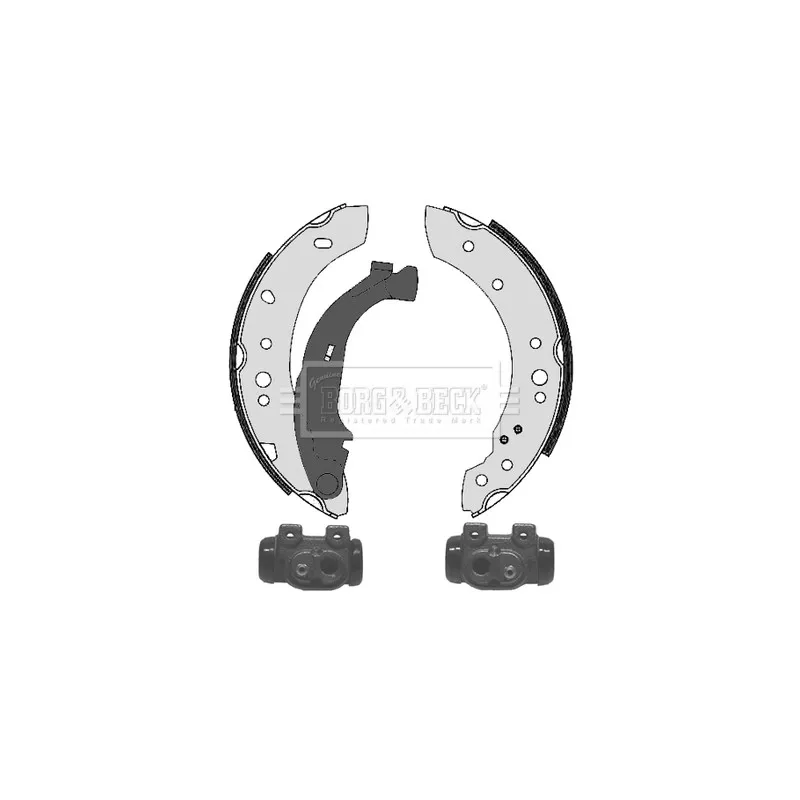 Kit de freins arrière (prémontés) BORG & BECK BBS1074K