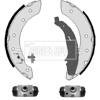 Kit de freins arrière (prémontés) BORG & BECK BBS1076K