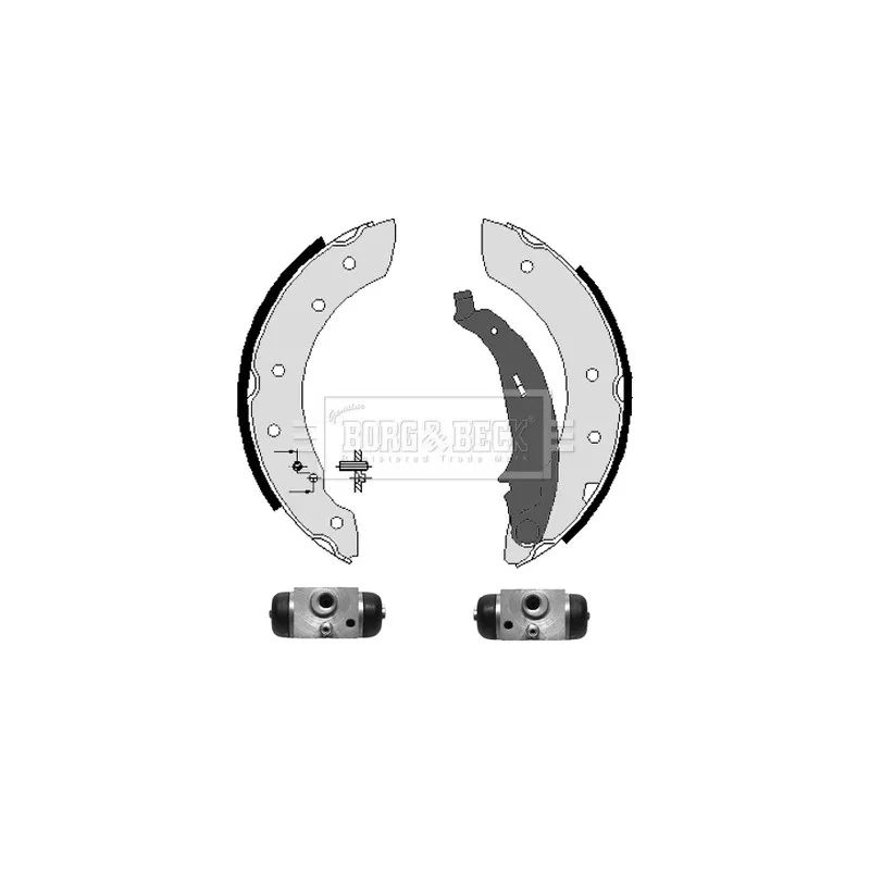 Kit de freins arrière (prémontés) BORG & BECK BBS1076K