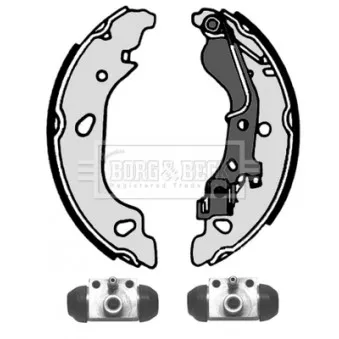 Kit de freins arrière (prémontés) BORG & BECK BBS1078K