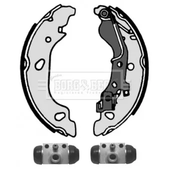 Kit de freins arrière (prémontés) BORG & BECK BBS1079K