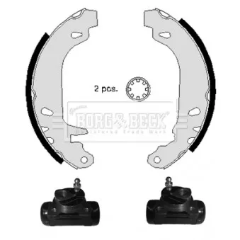 Kit de freins arrière (prémontés) BORG & BECK BBS1080K