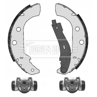 Kit de freins arrière (prémontés) BORG & BECK BBS1082K