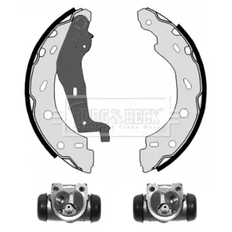 Kit de freins arrière (prémontés) BORG & BECK BBS1084K