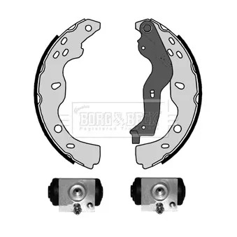 Kit de freins arrière (prémontés) BORG & BECK BBS1087K