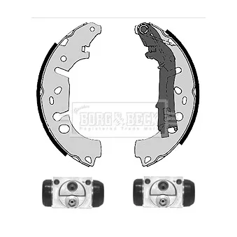 Kit de freins arrière (prémontés) BORG & BECK BBS1094K