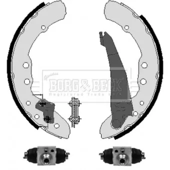 Kit de freins arrière (prémontés) BORG & BECK BBS1097K