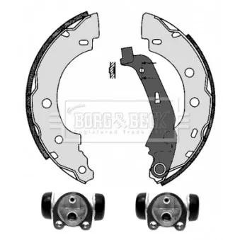 Kit de freins arrière (prémontés) BORG & BECK BBS1099K