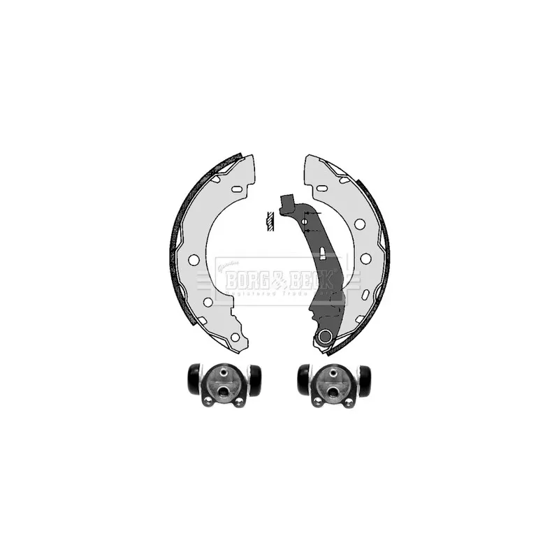 Kit de freins arrière (prémontés) BORG & BECK BBS1099K
