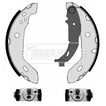 Kit de freins arrière (prémontés) BORG & BECK BBS1107K