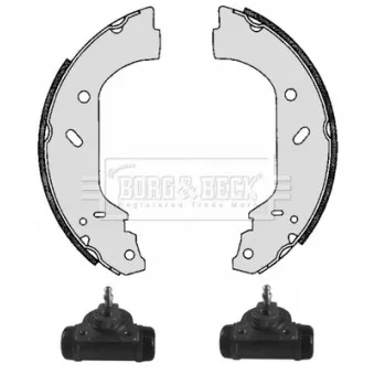 Kit de freins arrière (prémontés) BORG & BECK BBS1115K