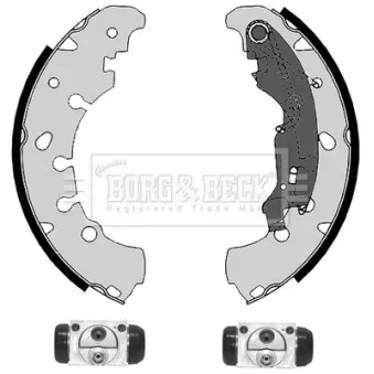 Kit de freins arrière (prémontés) BORG & BECK BBS1116K