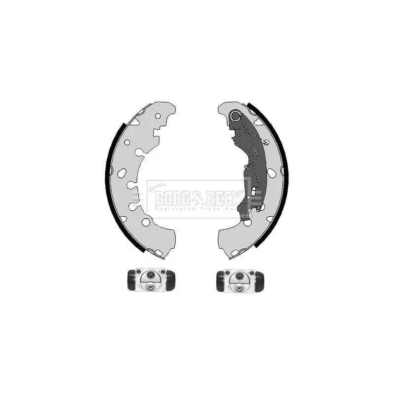 Kit de freins arrière (prémontés) BORG & BECK BBS1116K