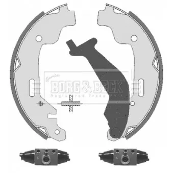 Kit de freins arrière (prémontés) BORG & BECK BBS1120K