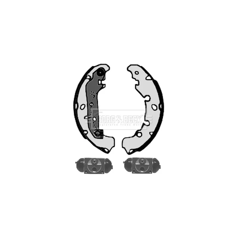 Kit de freins arrière (prémontés) BORG & BECK BBS1122K