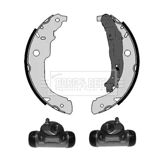 Kit de freins arrière (prémontés) BORG & BECK BBS1123K