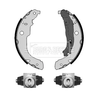 Kit de freins arrière (prémontés) BORG & BECK BBS1137K
