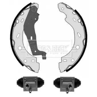 Kit de freins arrière (prémontés) BORG & BECK BBS1139K