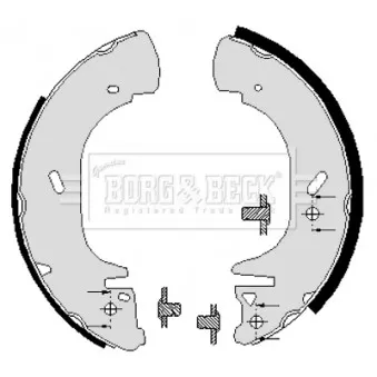 Jeu de mâchoires de frein BORG & BECK BBS6005