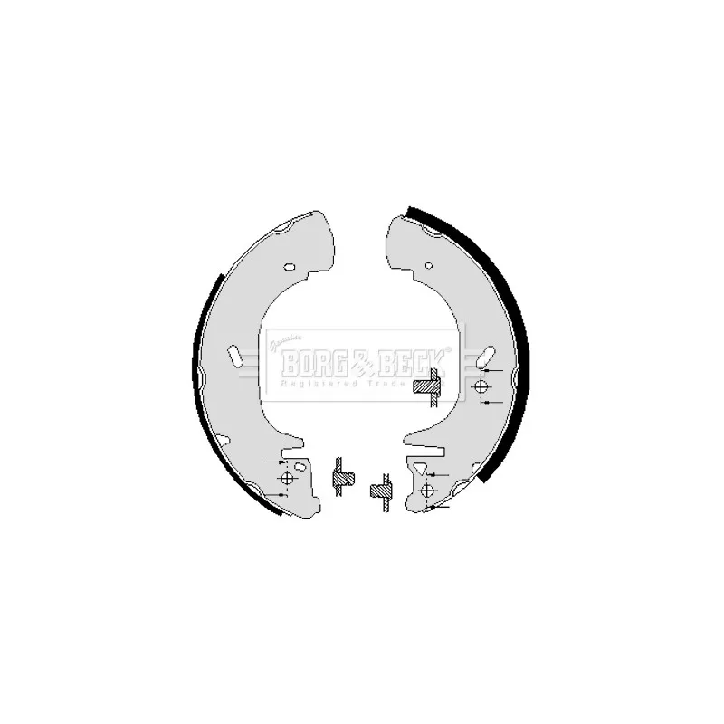 Jeu de mâchoires de frein BORG & BECK BBS6005