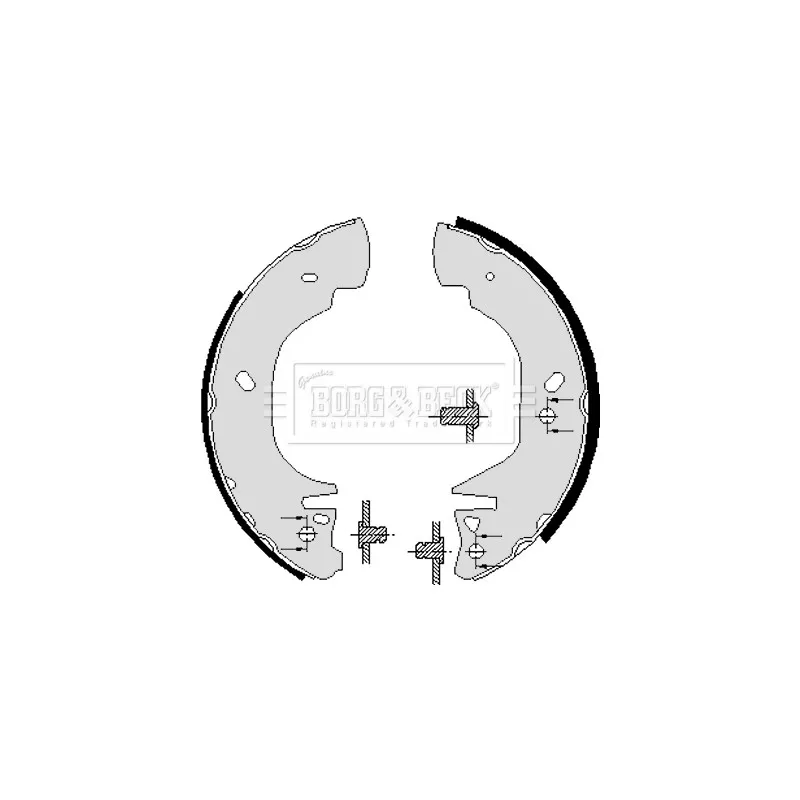 Jeu de mâchoires de frein BORG & BECK BBS6024