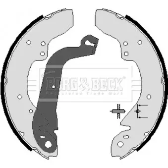 Jeu de mâchoires de frein BORG & BECK BBS6037
