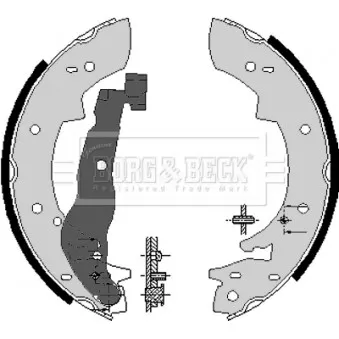 Jeu de mâchoires de frein BORG & BECK BBS6074