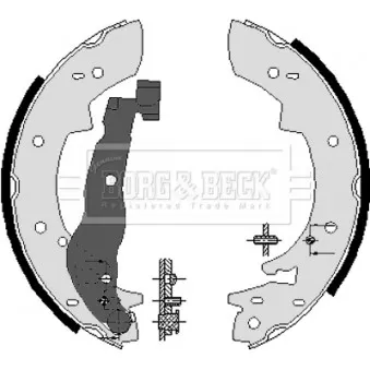Jeu de mâchoires de frein BORG & BECK BBS6082